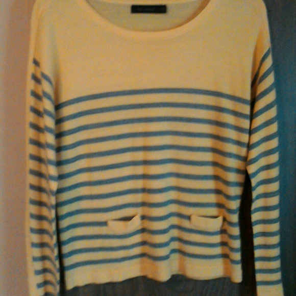 Yellow and gray sweater