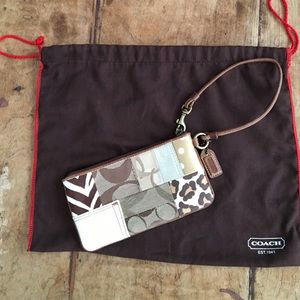 Coach patchwork wristlet!