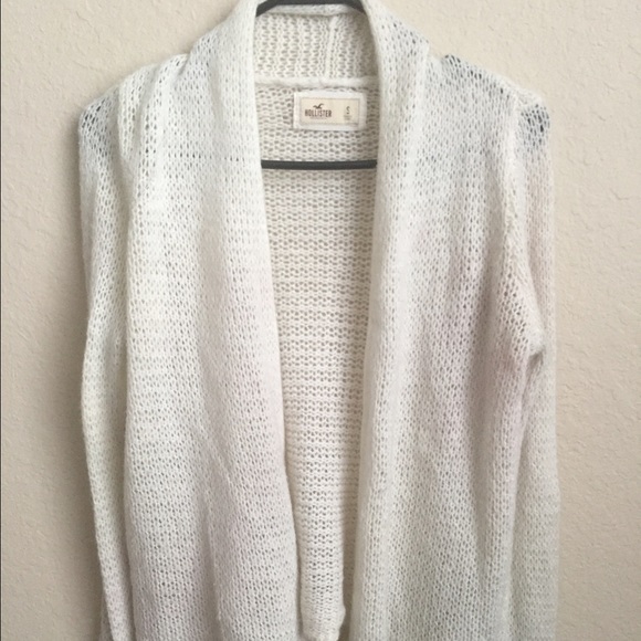 Hollister white/creme sweater cardigan