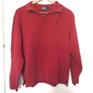 Men's polo quarter zip.
