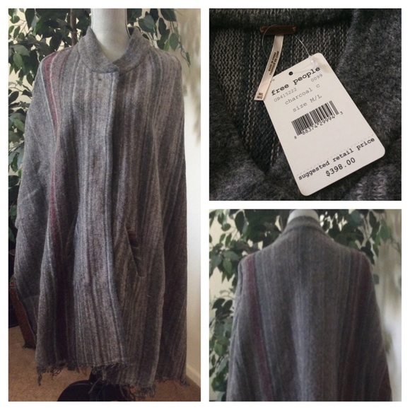 Free People Blanket Sweater Poncho - Picture 4 of 4