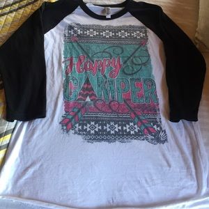 Happy Camper Baseball tee