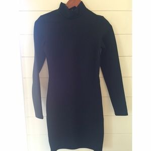 Black Longsleeve Turtleneck Dress