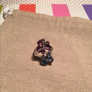 Topaz butterfly ring