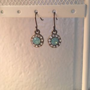 Brand new green crystal drop earrings!