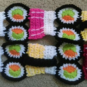 Yummy You Knit Sushi Scarf