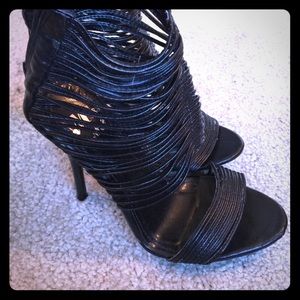 BLACK SEXY ANKE BOOTIES HEELS BADDIE LOOK