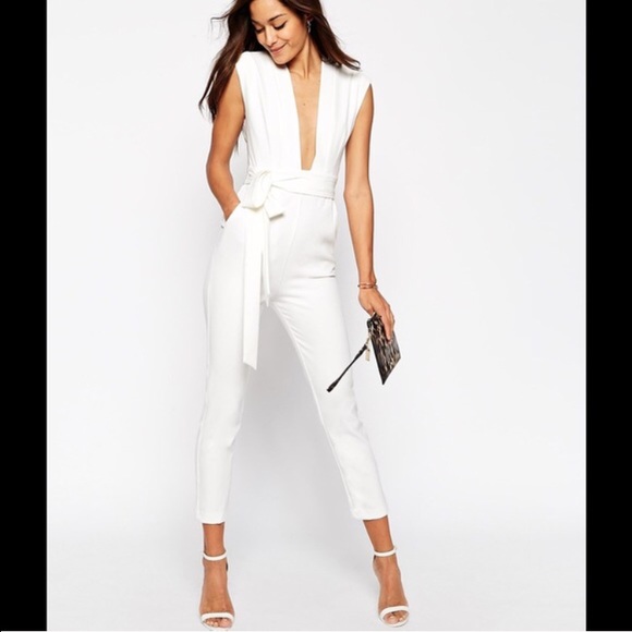 ASOS Pants - New ASOS Plunge Front Tailored Jumpsuit