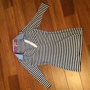 Slinky striped Bailey 44 shirt with collar