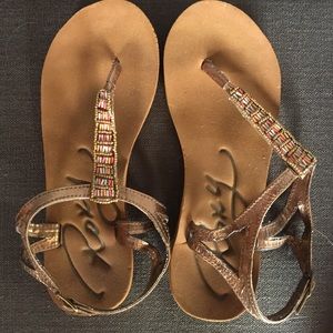 Roxy beaded gladiator sandals