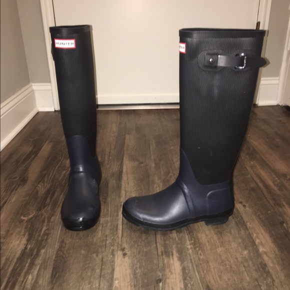 Two-tone ribbed Hunter Boots