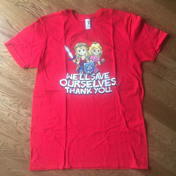 Woot.com Zelda and Princess Toadstool tee - Picture 2 of 2