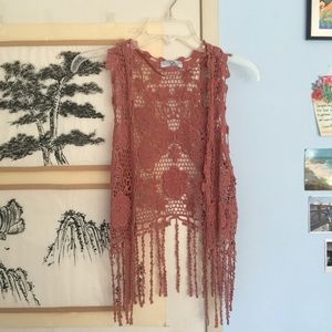 Bohemian crochet vest
