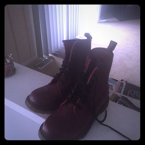 Maroon Doc Martens