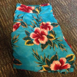 Hawaiian print shorts