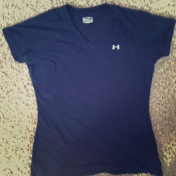 UA black heat-gear v-neck