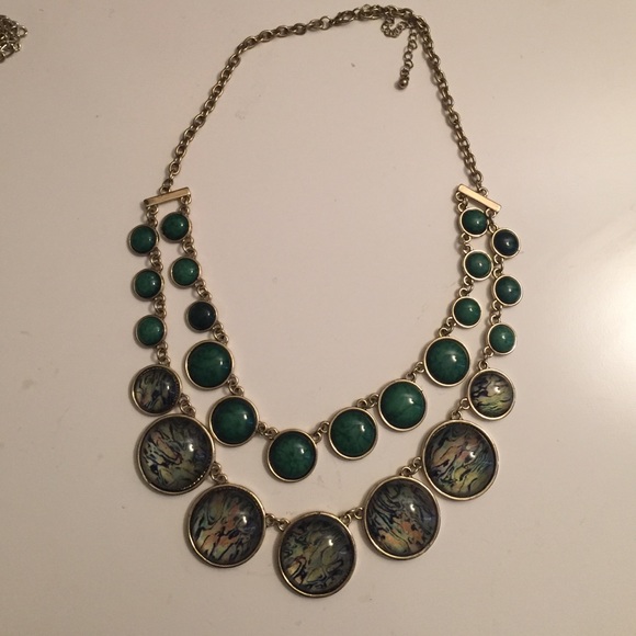 Green double Necklace - Picture 1 of 3