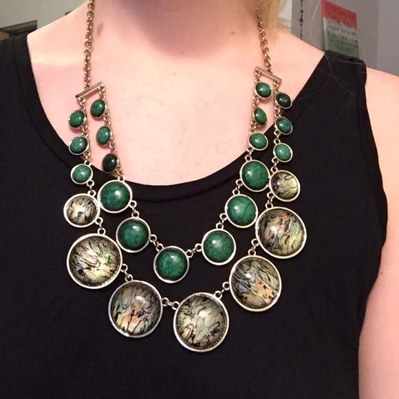 Green double Necklace - Picture 3 of 3