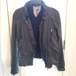 Free People Leather Moto Jacket