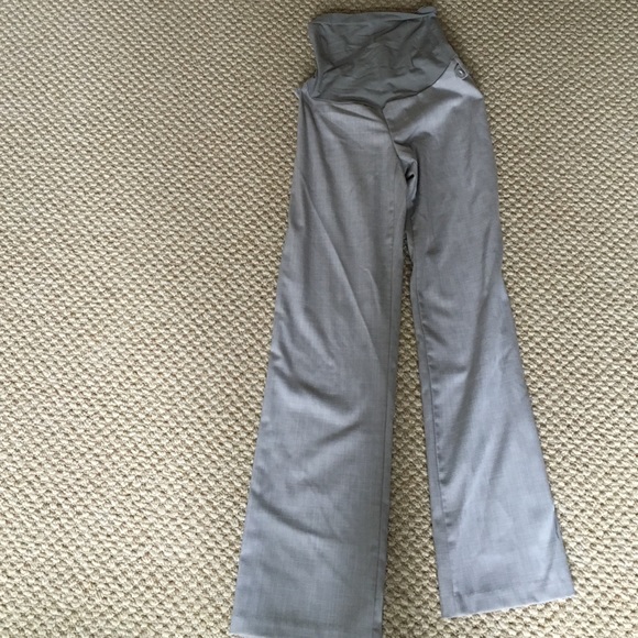 Gray maternity dress pants