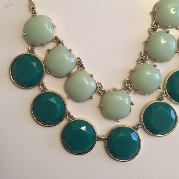 Teal double layered necklace - Picture 2 of 3