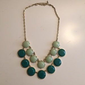 Teal double layered necklace
