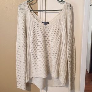 Cream, silvery sweater