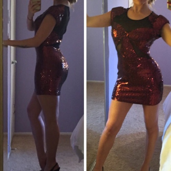 Dress Black mesh w/ sequins NWT✨ - Picture 2 of 7