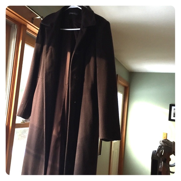 Anne Klein winter brown long coat