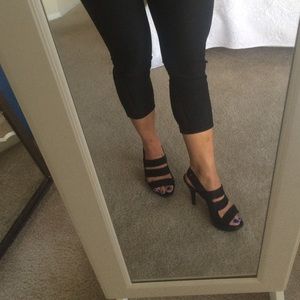 Black strappy heels