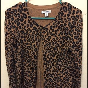 Leopard print cardigan
