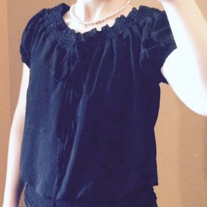 Black Sheer Blouse -Naked Zebra