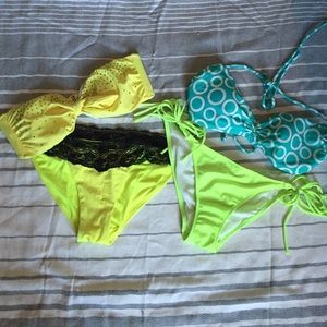 Victoria secret and PINK bikinis set of 4