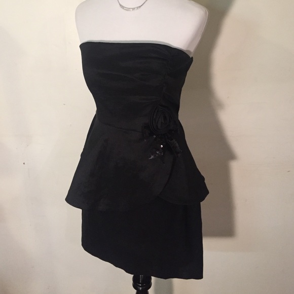Black peplum dress