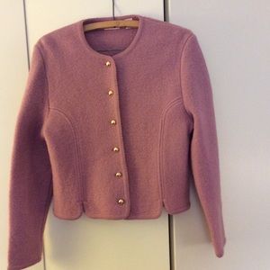 Austrian boiled wool jacket & wool plaid skirt