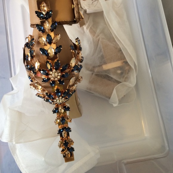 Brand New Ankle Strap Decor Jeweled Heels - Picture 4 of 4