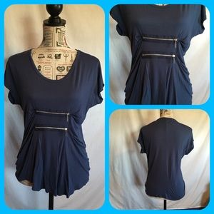 Zipper Embellished Top