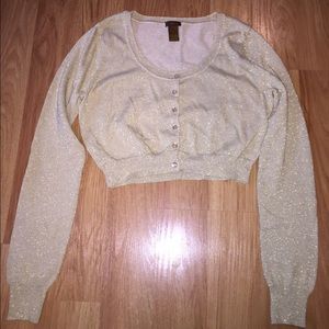 Sparkly gold cardigan