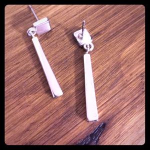 Simple silver hanging earrings