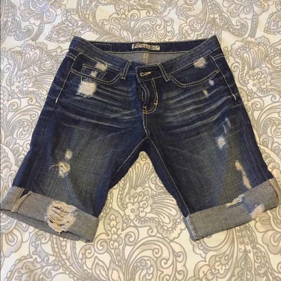 BKE long jean shorts