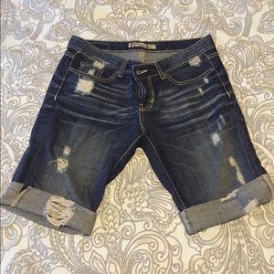 BKE long jean shorts