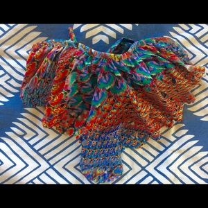 Multicolored Bandeau Bikini top