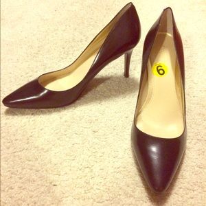 Ralph Lauren black leather heels