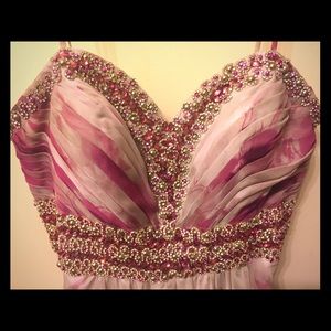 Fushia watercolor prom dress!