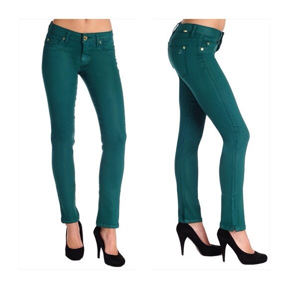 DL1961 Angel Peridot Mid Rise skinny jeans