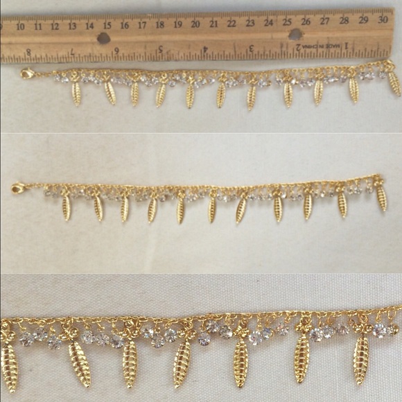 🚫BUNDLED🚫Gold Leaf Bracelet/Anklet - Picture 3 of 4