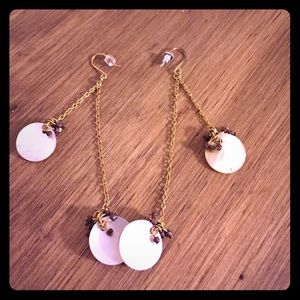 Gold tone hanging earrings