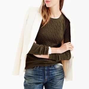 Brown cable knit sweater