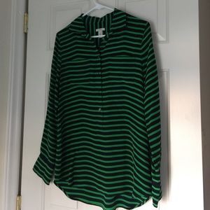 J.Crew silk striped blouse