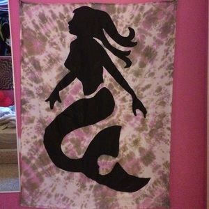 hand made tie dye mermaid tapestry